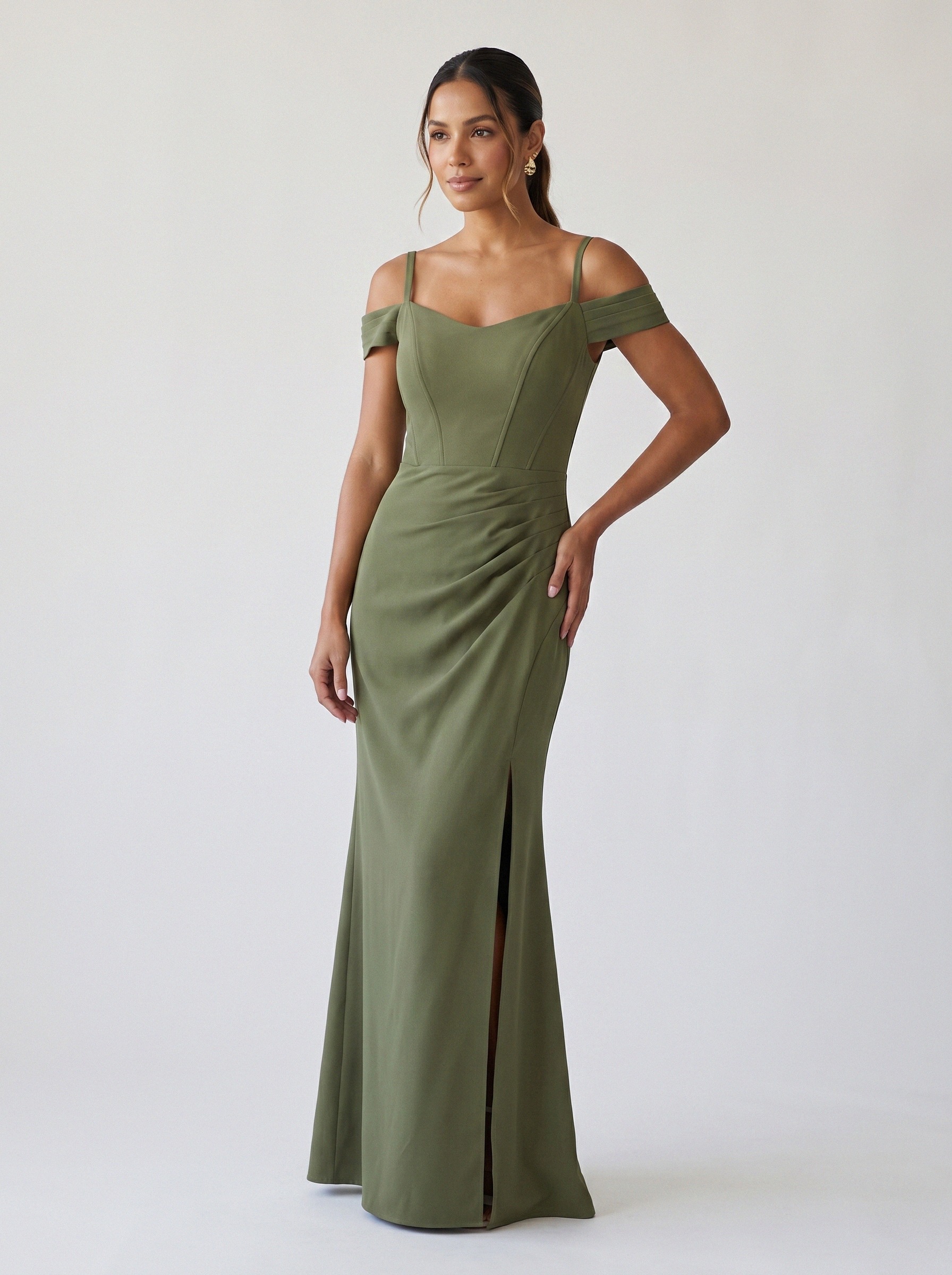 Vestido de festa verde oliva · 080907 da Koisa Linda