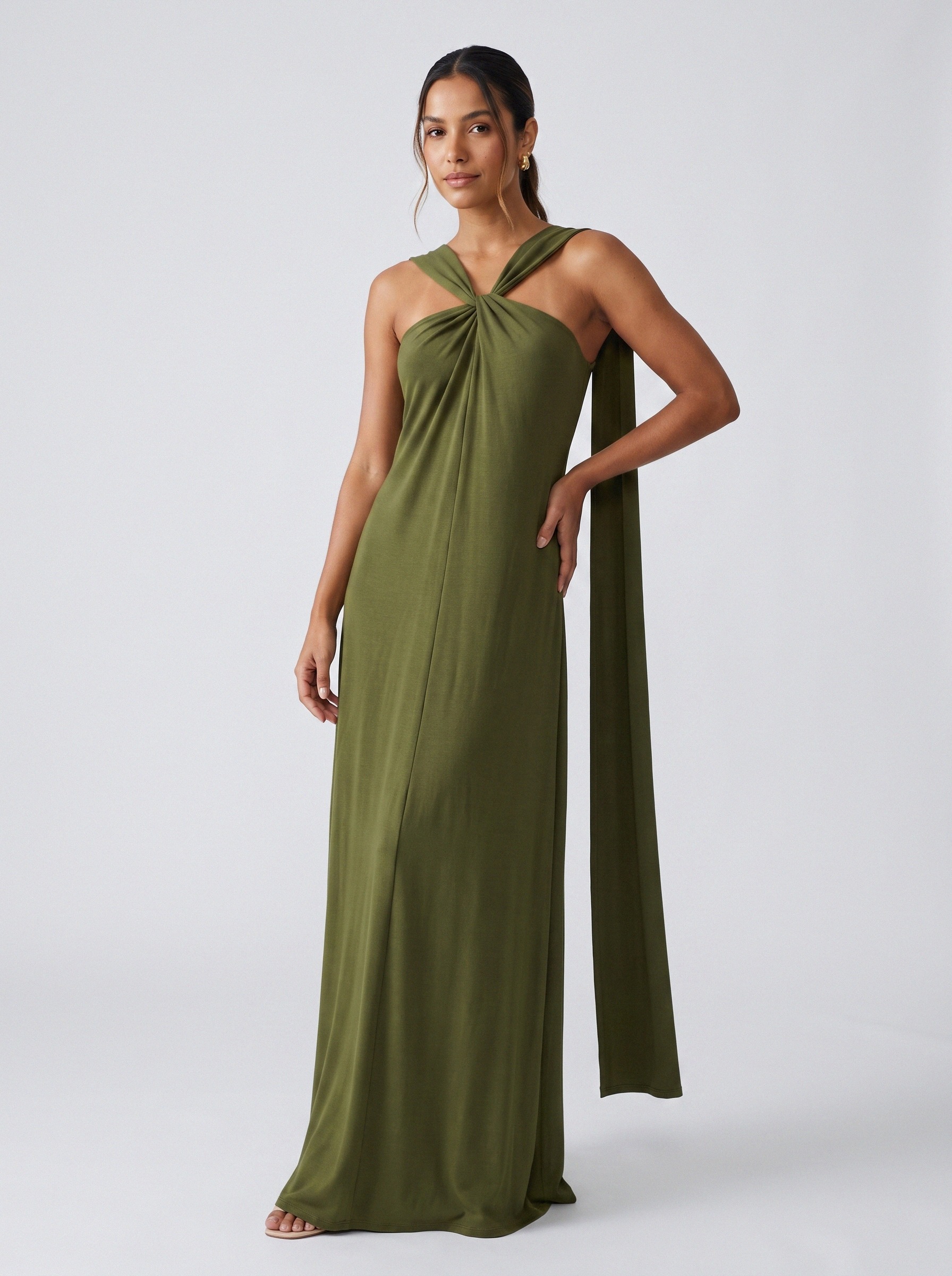 Vestido de festa verde oliva · 080911 da Koisa Linda