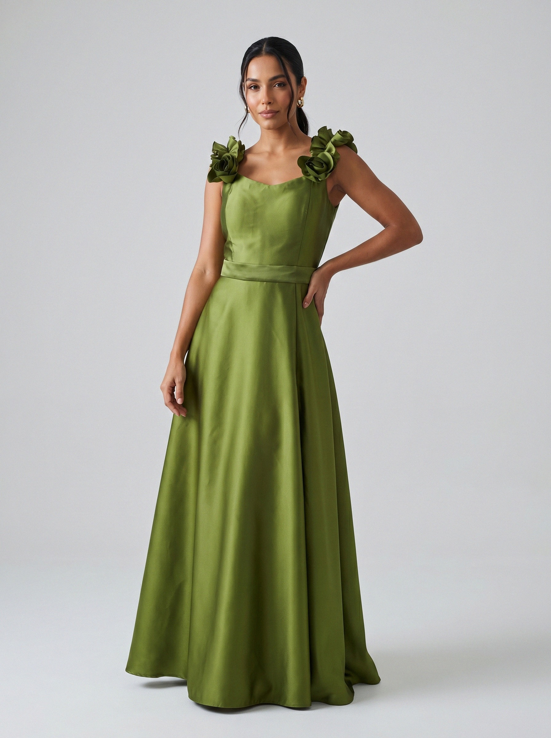 Vestido de festa verde oliva · MD-005 da Koisa Linda