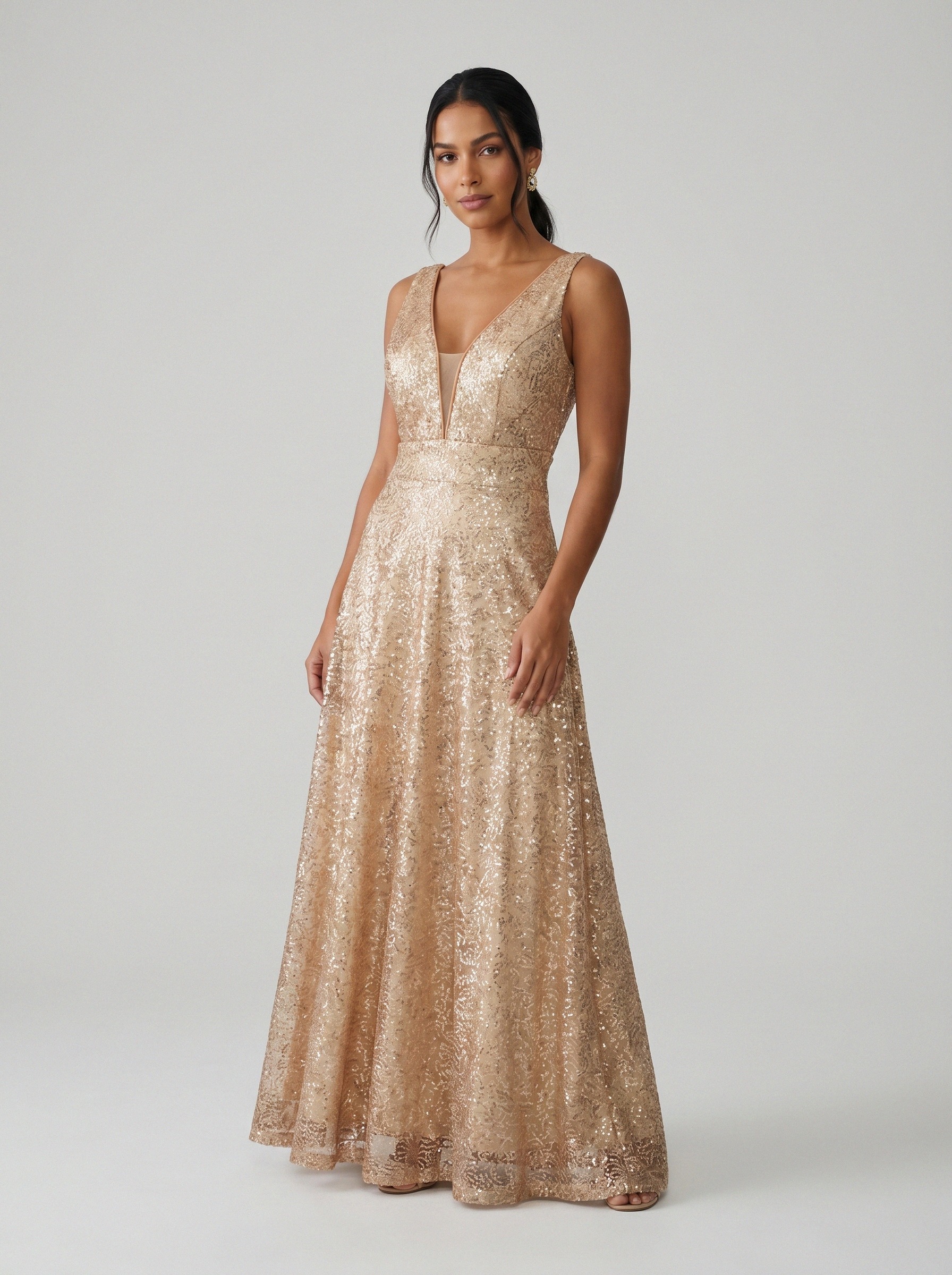 Vestido de festa champagne · MD-006 da Koisa Linda