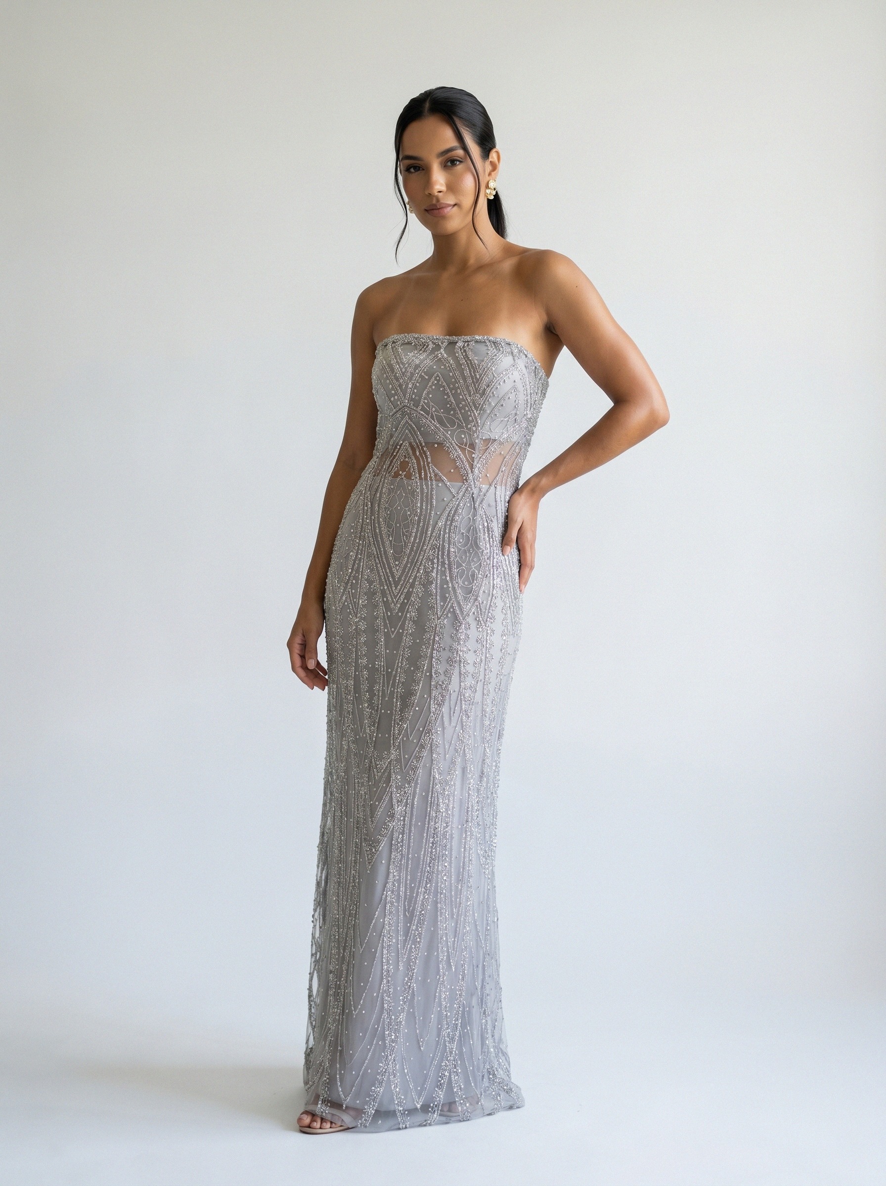 Vestido de festa cinza · MD-008 da Koisa Linda