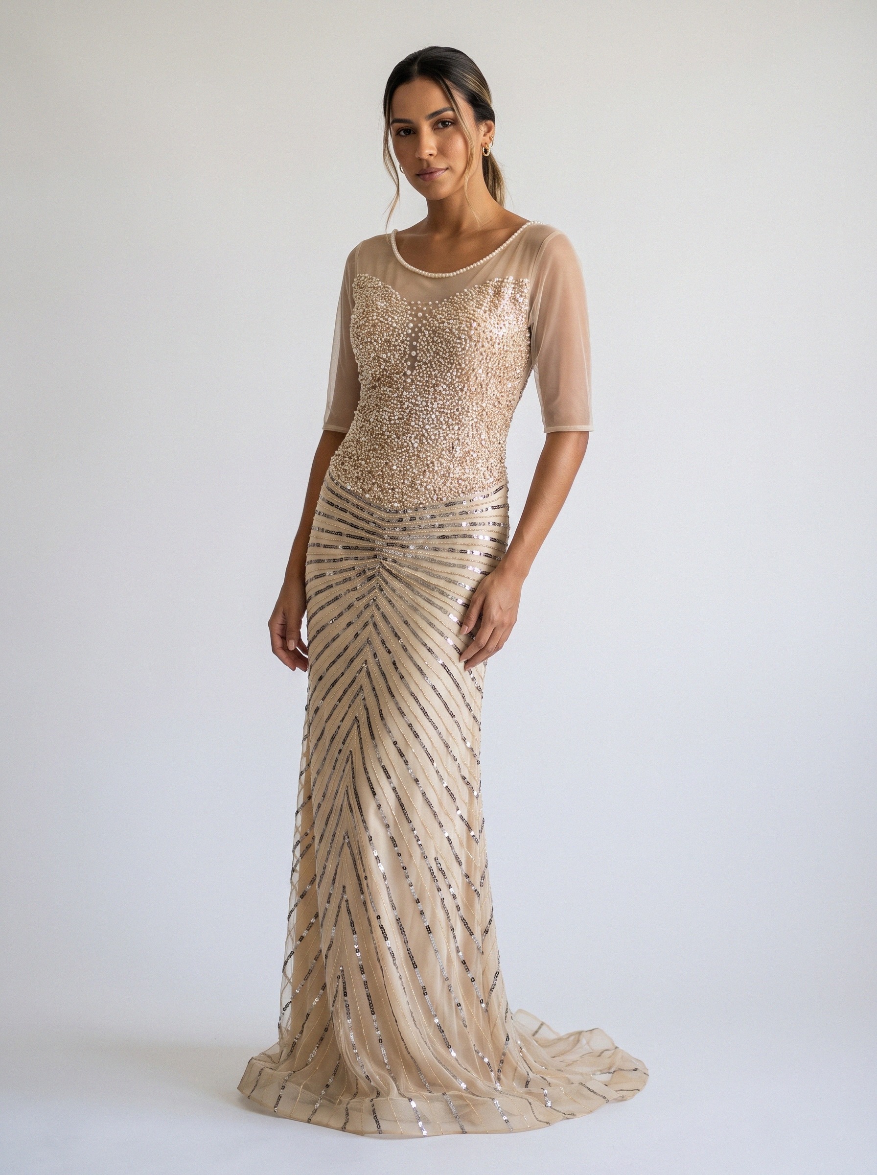 Vestido de festa champagne · MD-024 da Koisa Linda