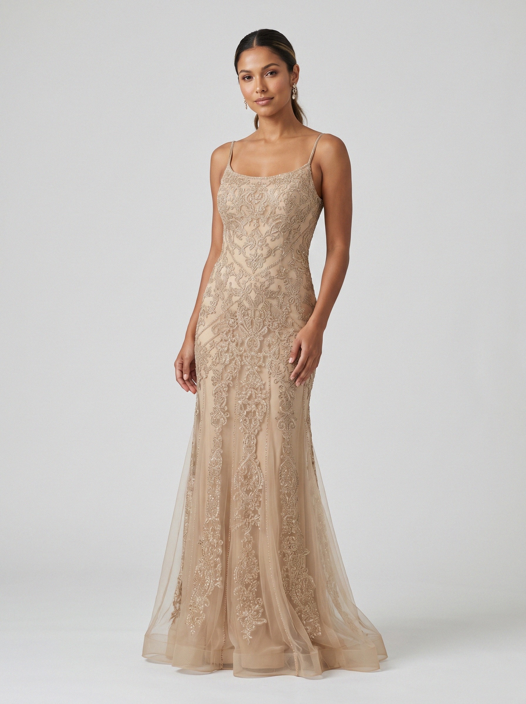 Vestido de festa champagne · MD-025 da Koisa Linda