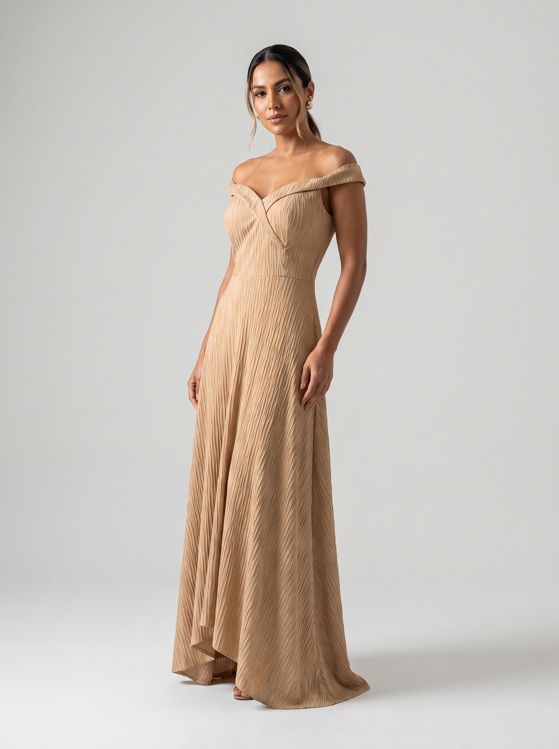 Vestido de festa champagne · MD-041 da Koisa Linda