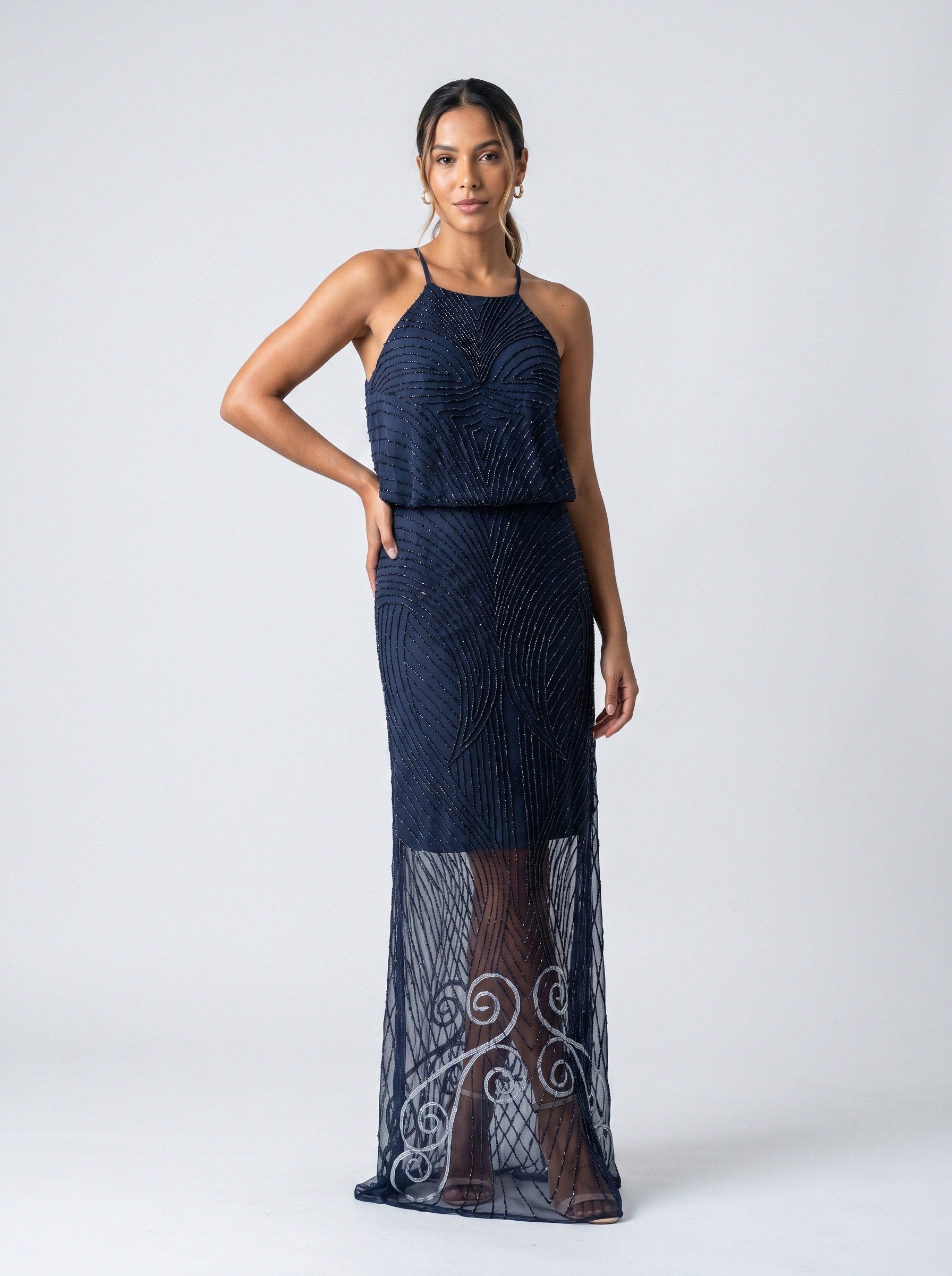 Vestido de festa marinho · MD-052 da Koisa Linda
