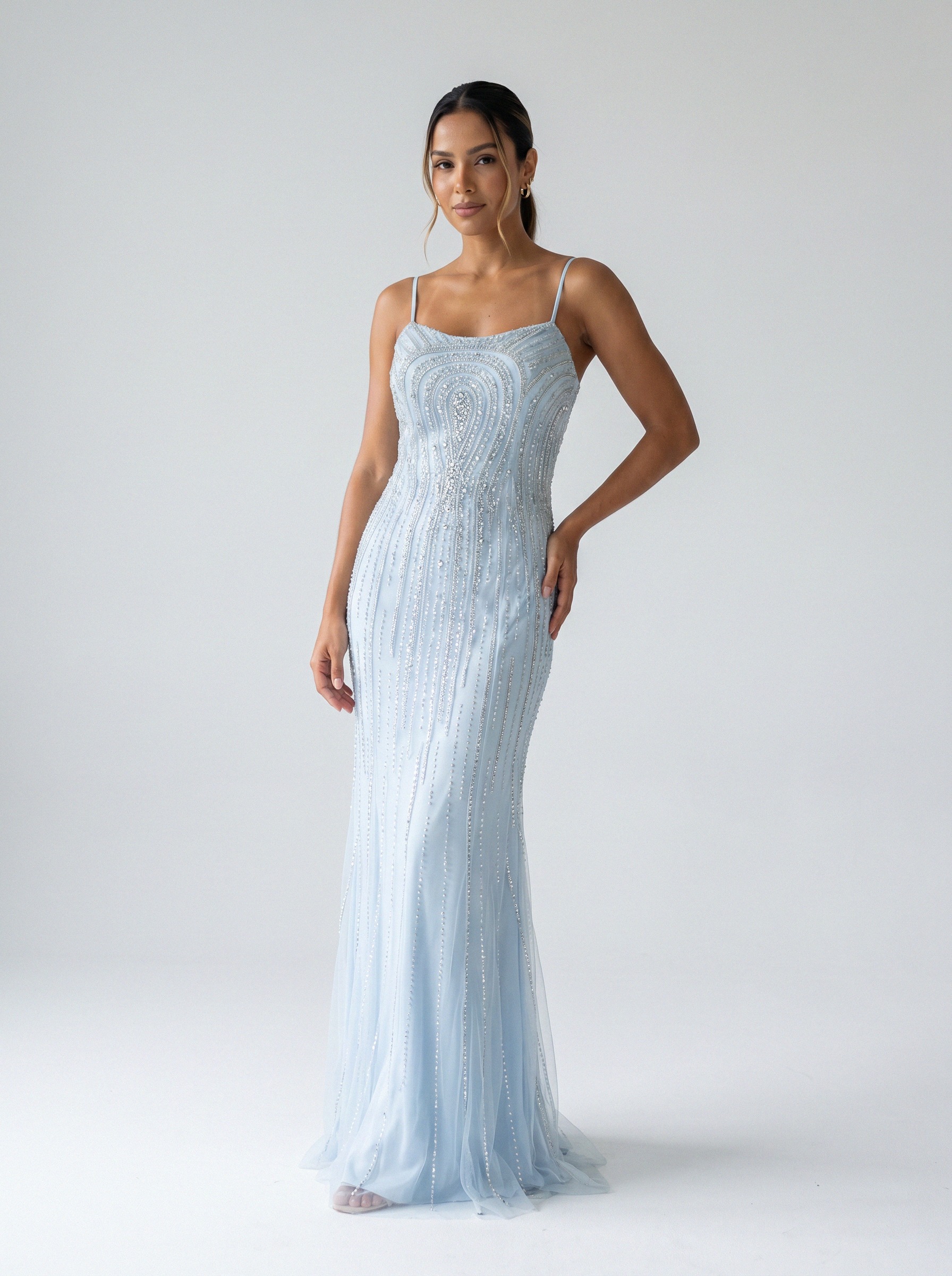 Vestido de festa azul claro · MD-060 da Koisa Linda