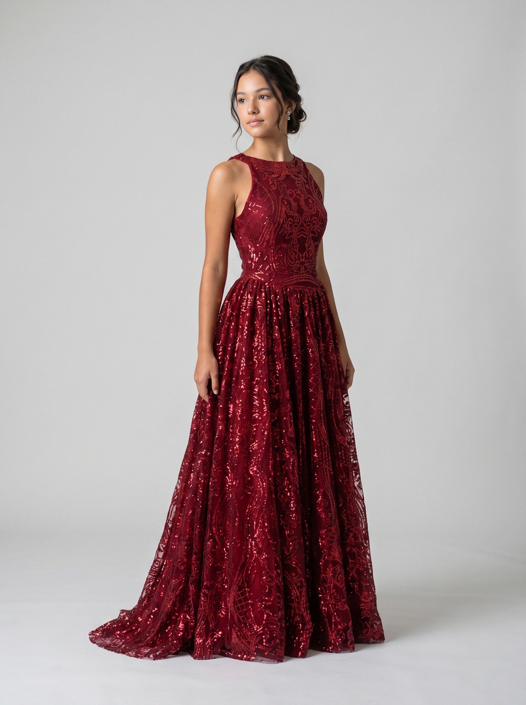 Vestido de festa Vinho · MD-071 da Koisa Linda