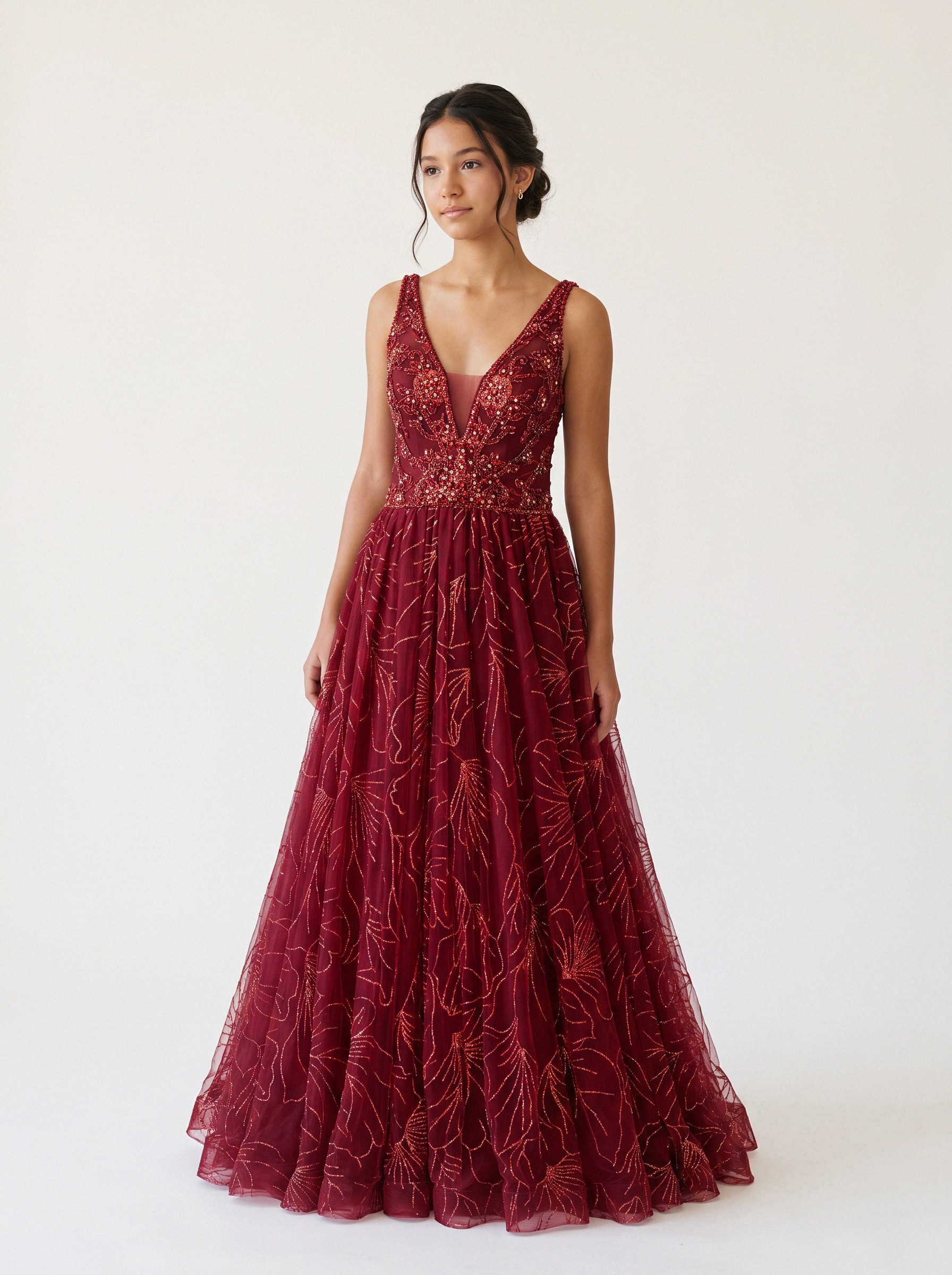 Vestido de festa Vinho · MD-073 da Koisa Linda