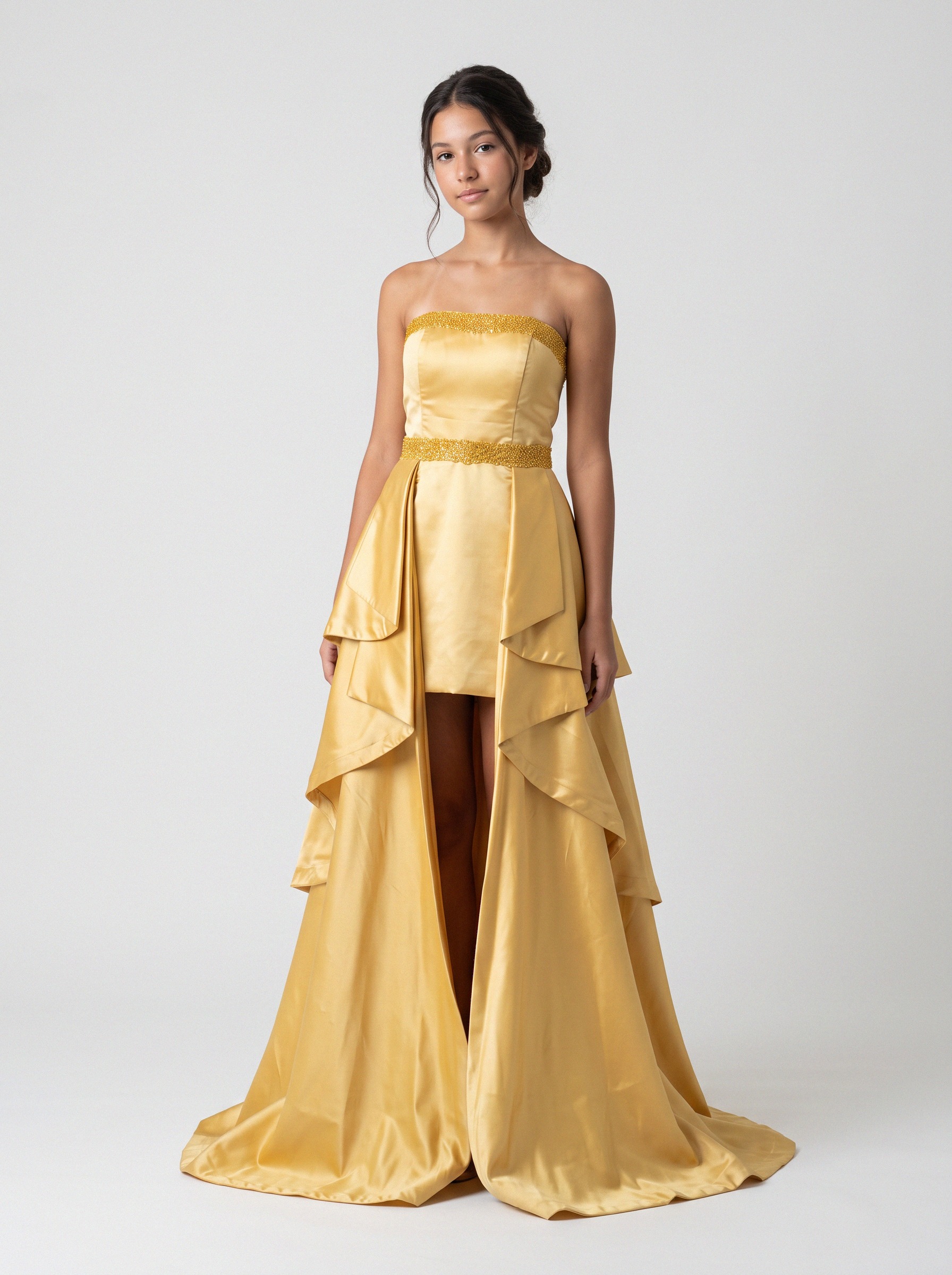 Vestido de festa Dourado · MD-089 da Koisa Linda