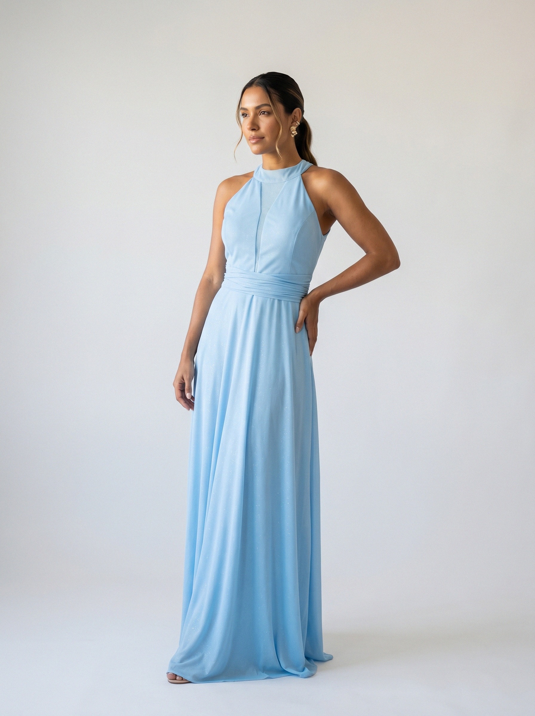 Vestido de festa azul claro · MD-G-011 da Koisa Linda