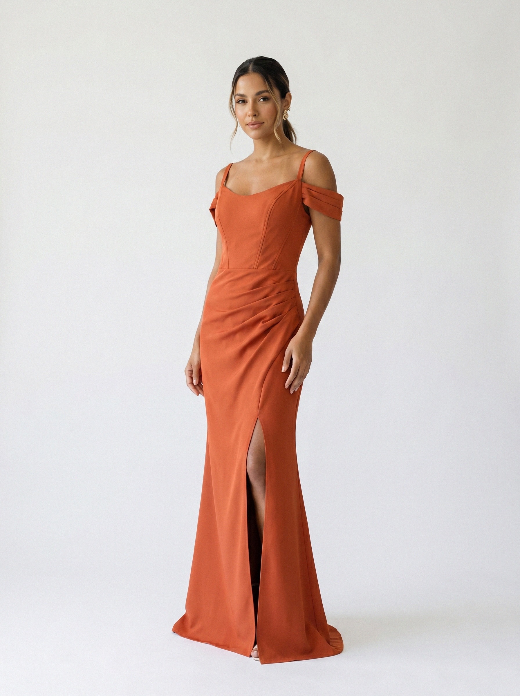 Vestido de festa laranja · MD-G-019 da Koisa Linda