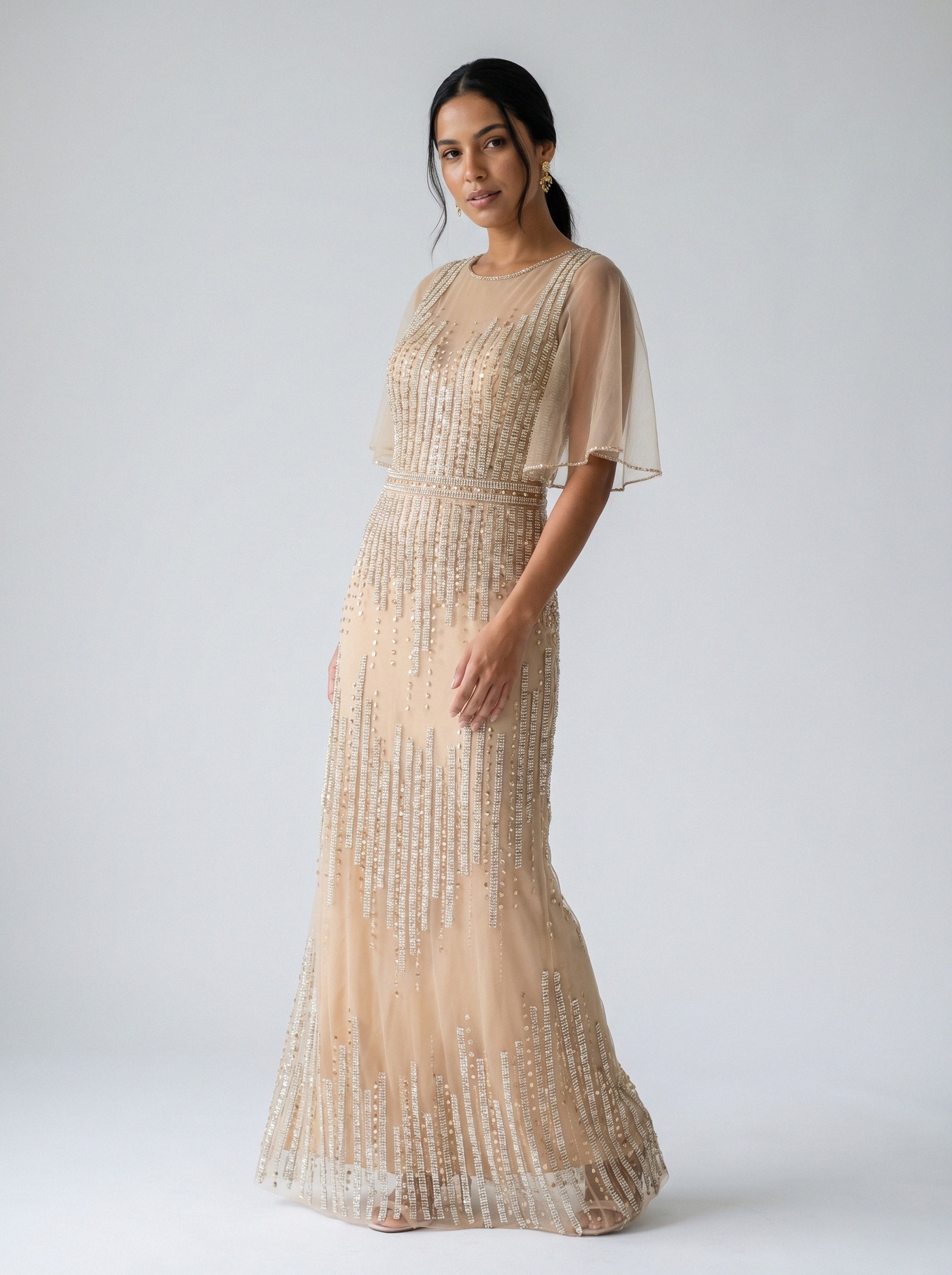 Vestido de festa champagne · MD-G-020 da Koisa Linda
