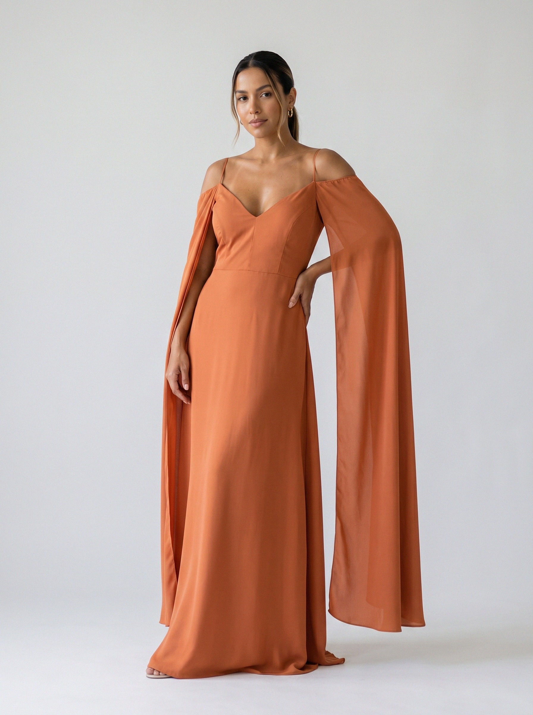 Vestido de festa laranja · MD-G-025 da Koisa Linda