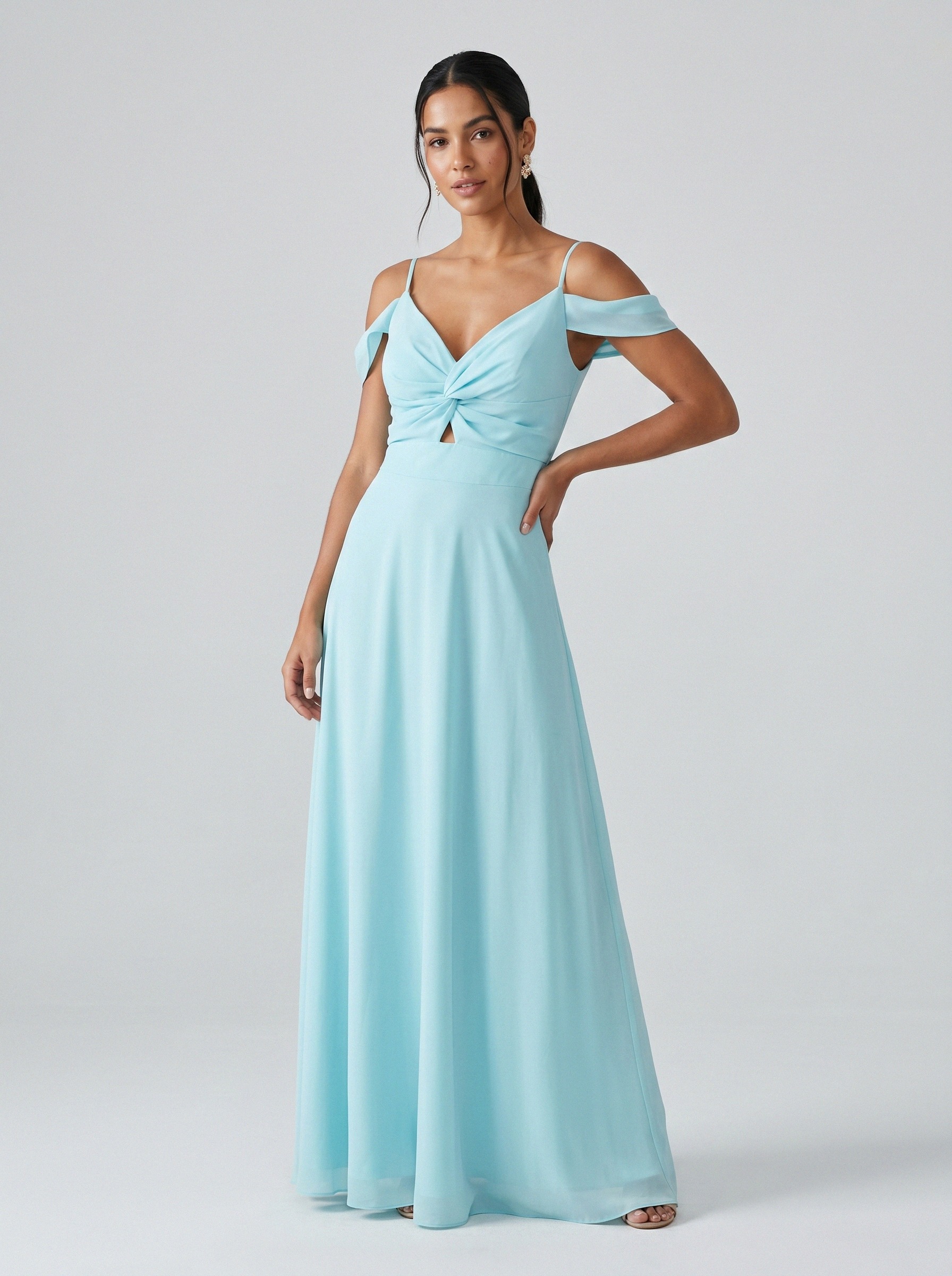 Vestido de festa azul claro · MD-G-040 da Koisa Linda