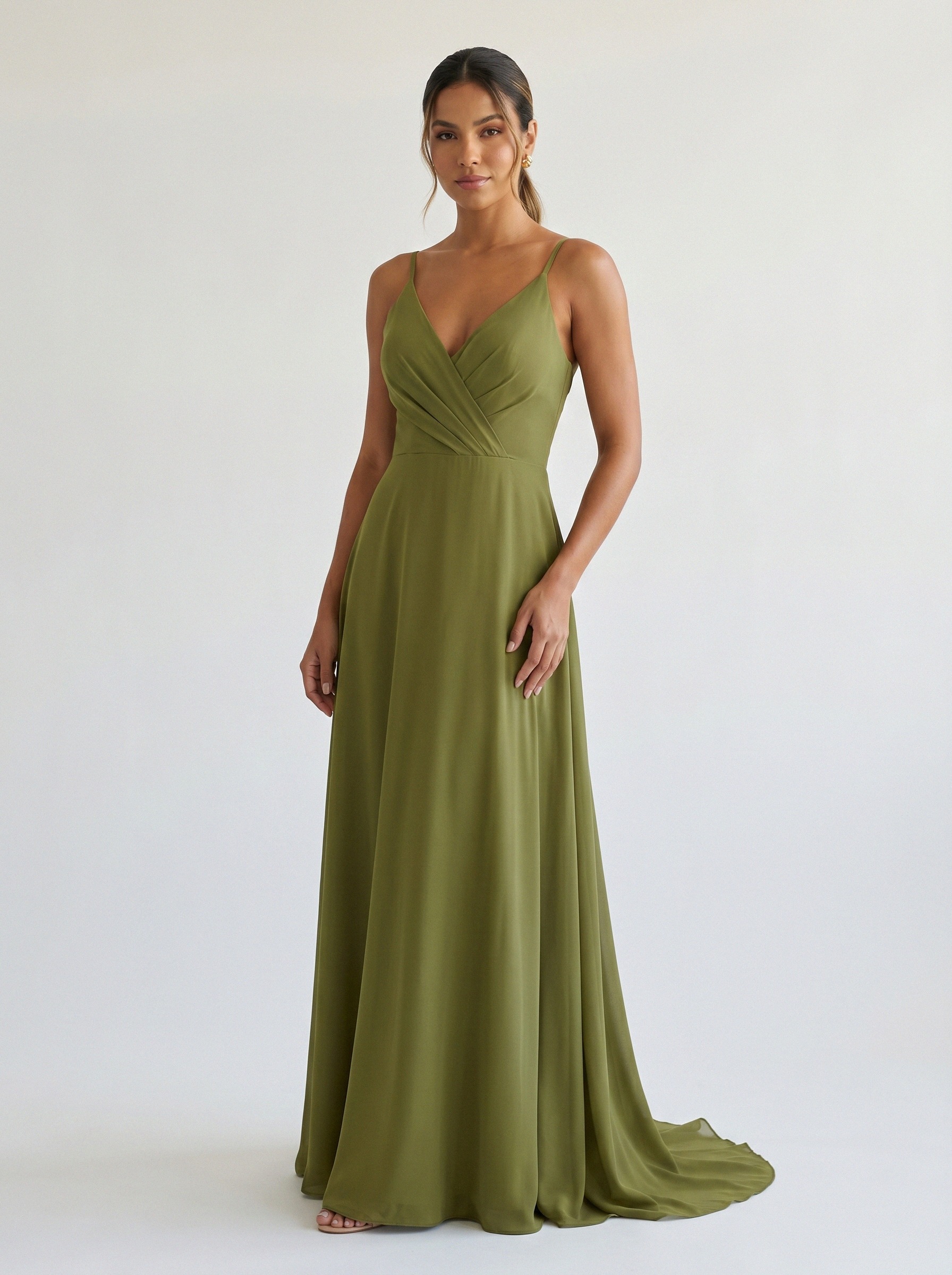 Vestido de festa verde oliva · MD-G-047 da Koisa Linda