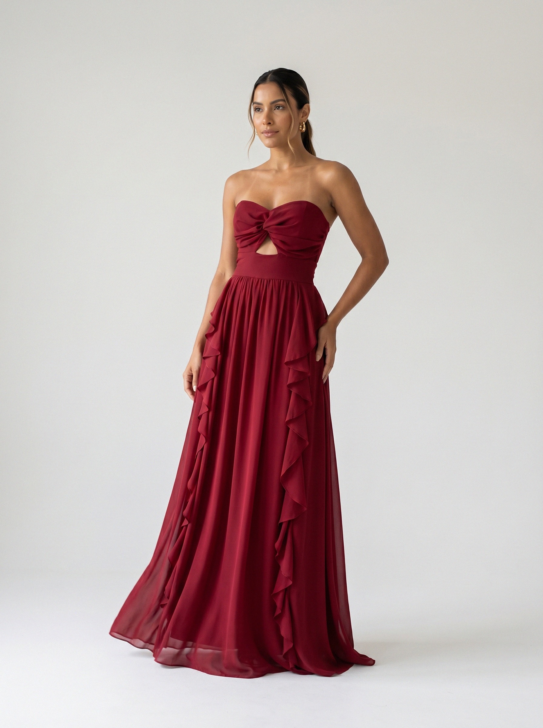 Vestido de festa vinho · MD-G-069 da Koisa Linda