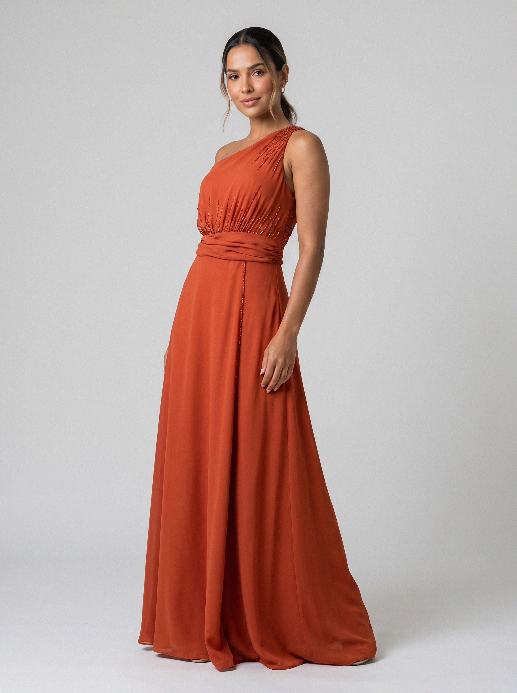 Vestido de festa laranja · MD-G-070 da Koisa Linda