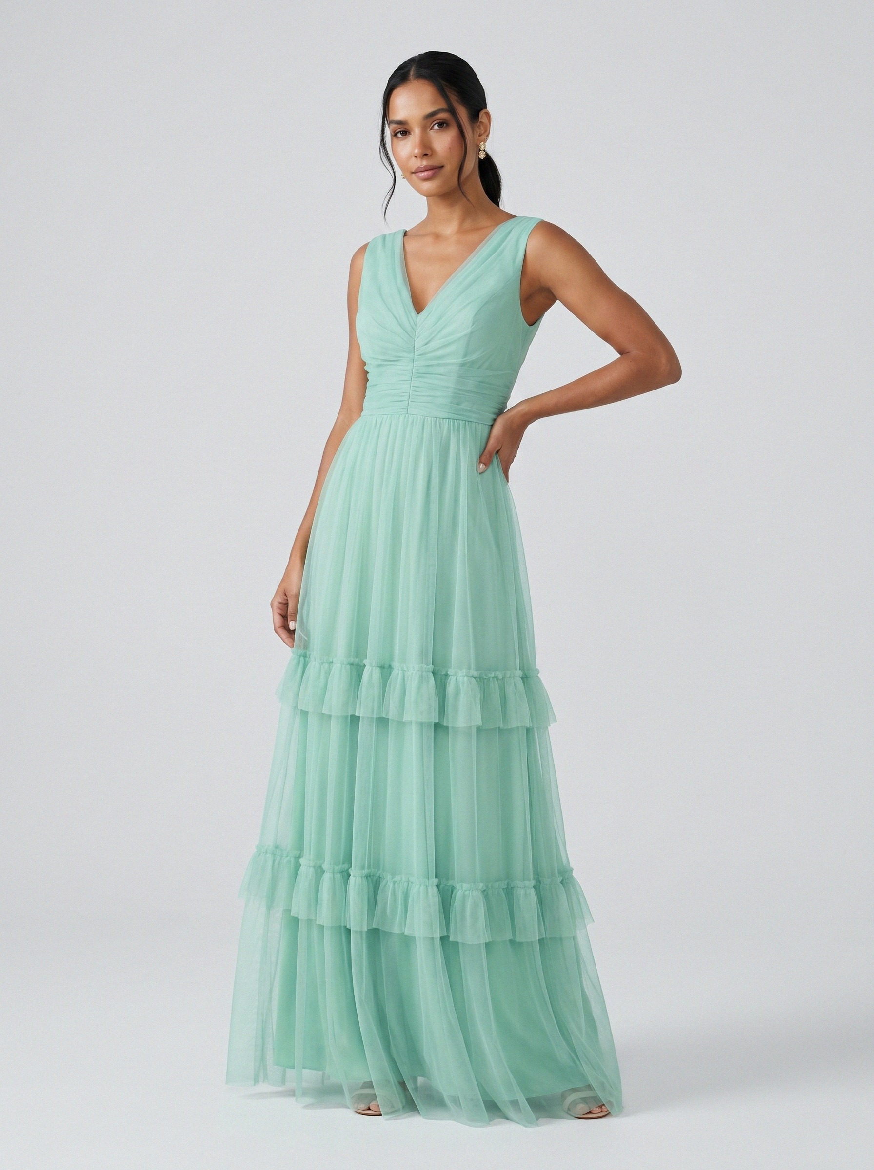 Vestido de festa verde · MD-G-071 da Koisa Linda