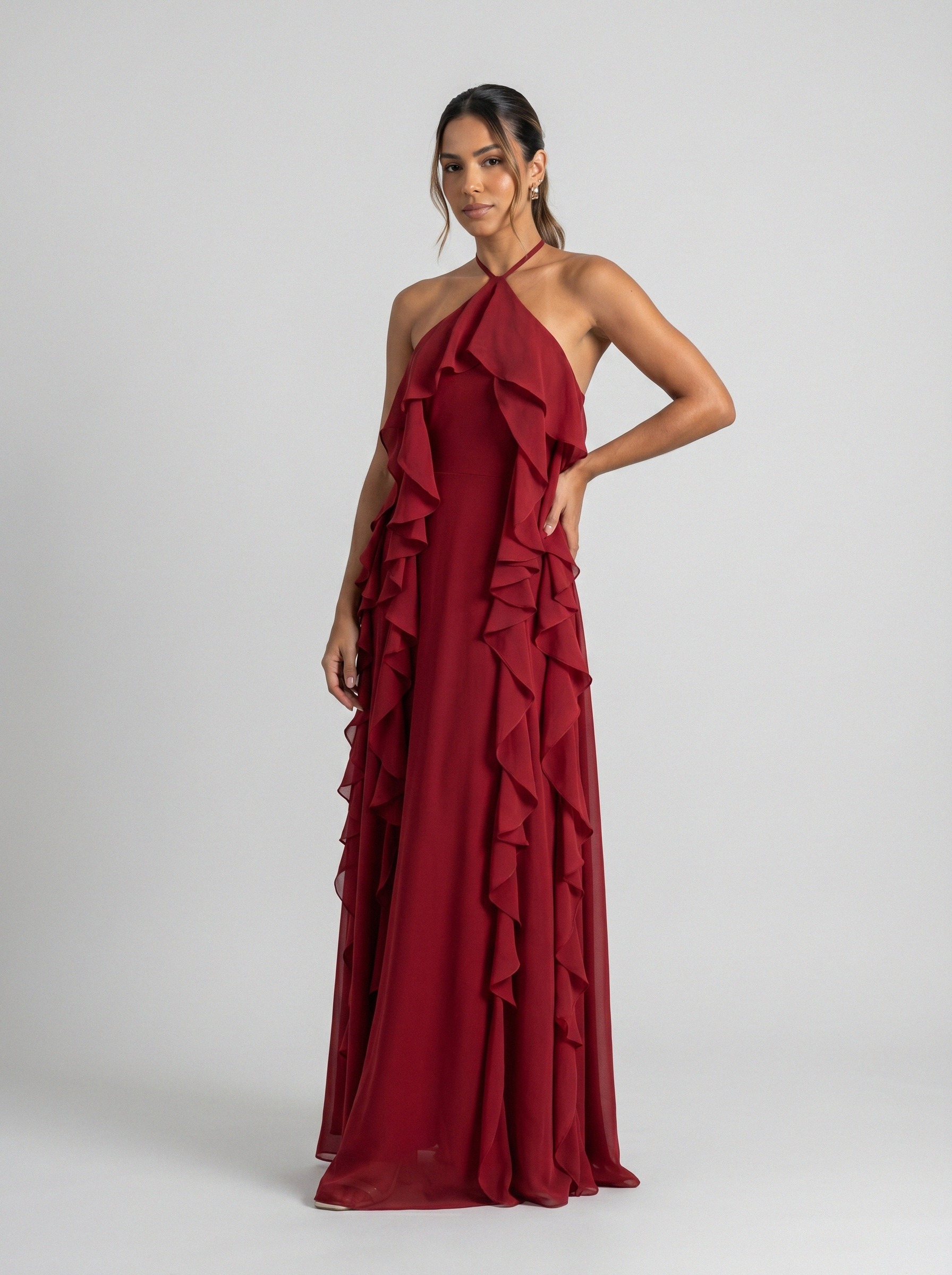 Vestido de festa vinho · MD-G-075 da Koisa Linda