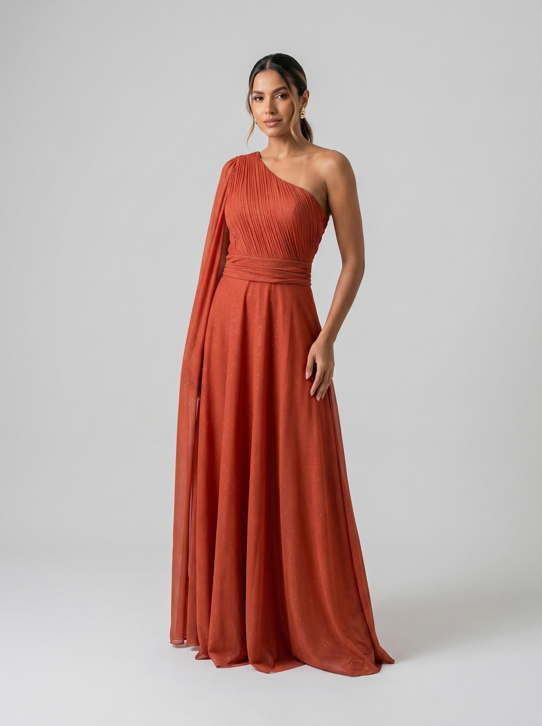 Vestido de festa laranja · MD-G-076 da Koisa Linda