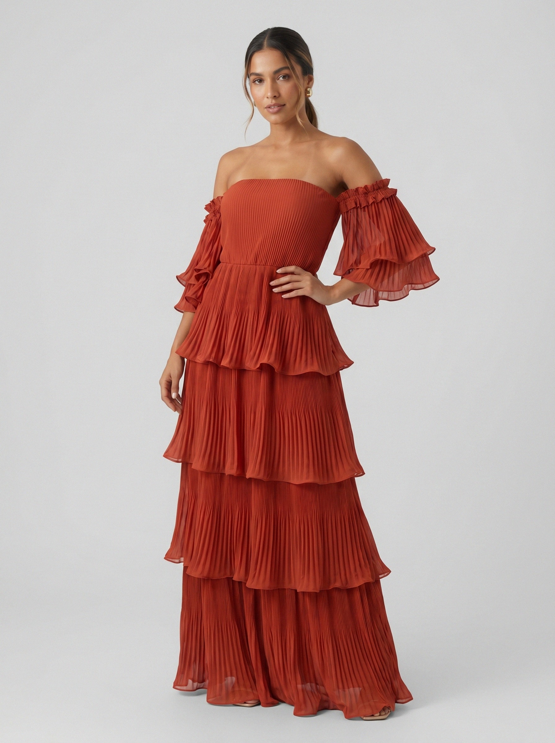 Vestido de festa laranja · MD-G-077 da Koisa Linda