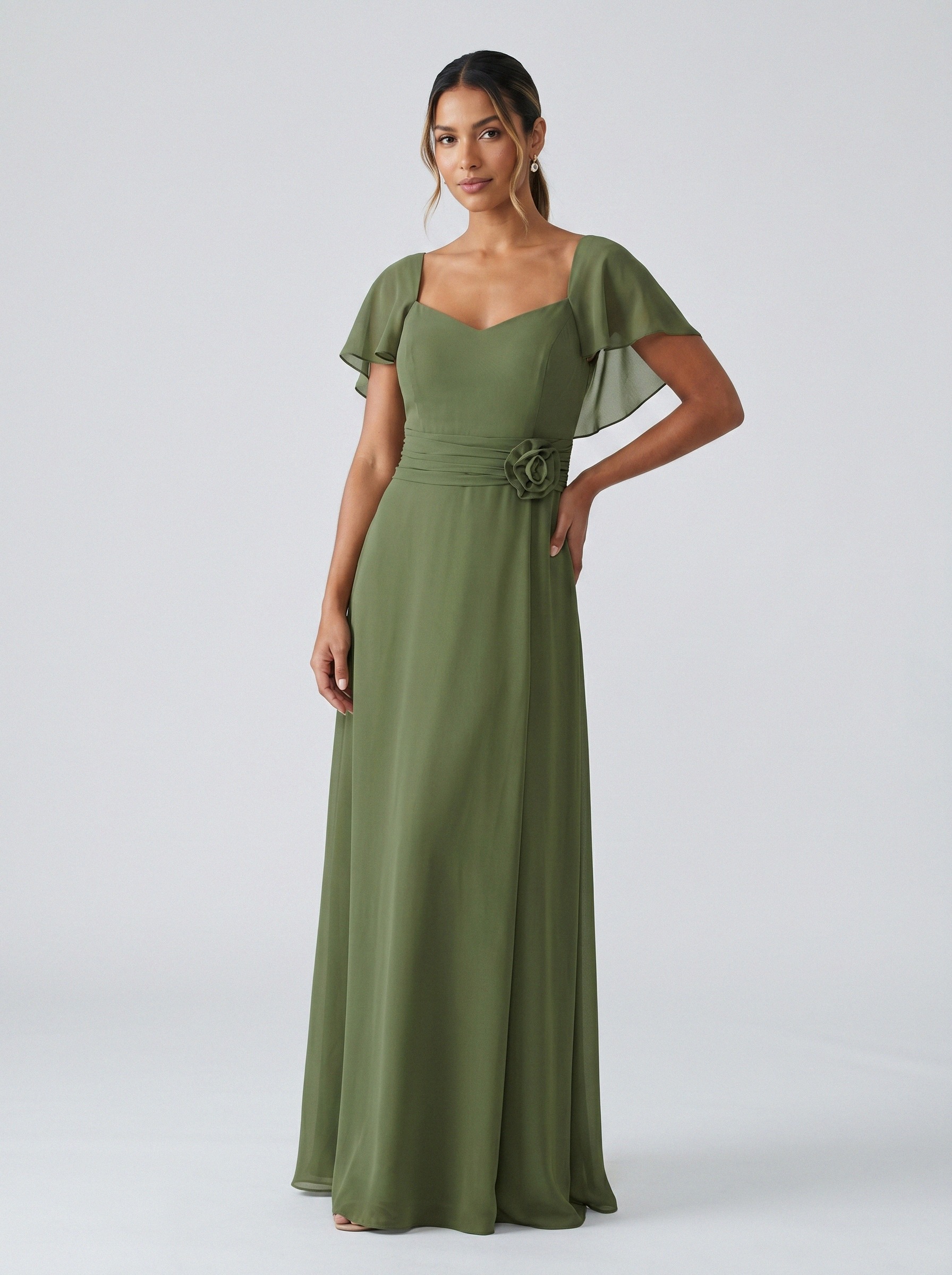 Vestido de festa verde oliva · MD-GG-008 da Koisa Linda