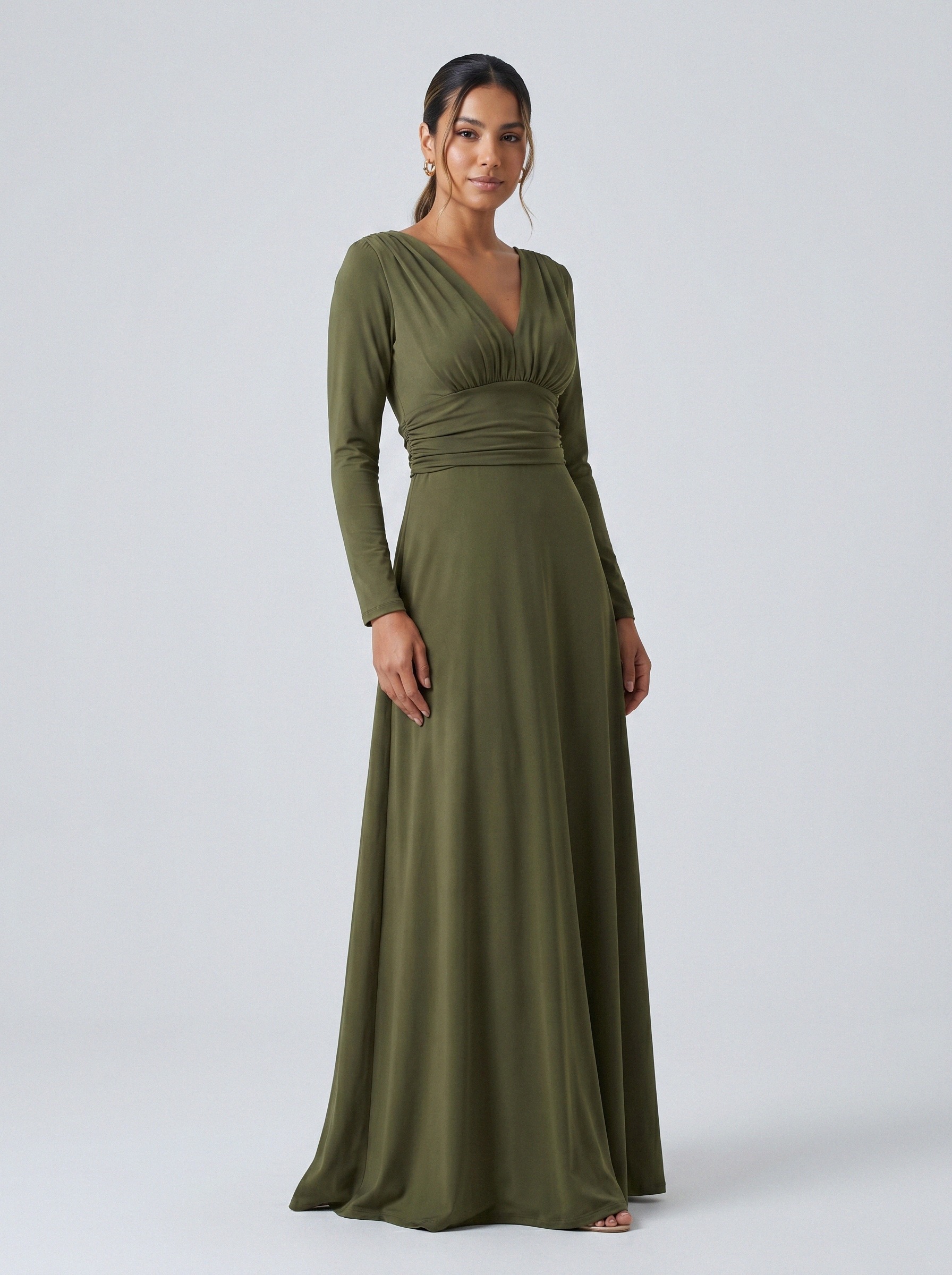 Vestido de festa verde oliva · MD-GG-025 da Koisa Linda