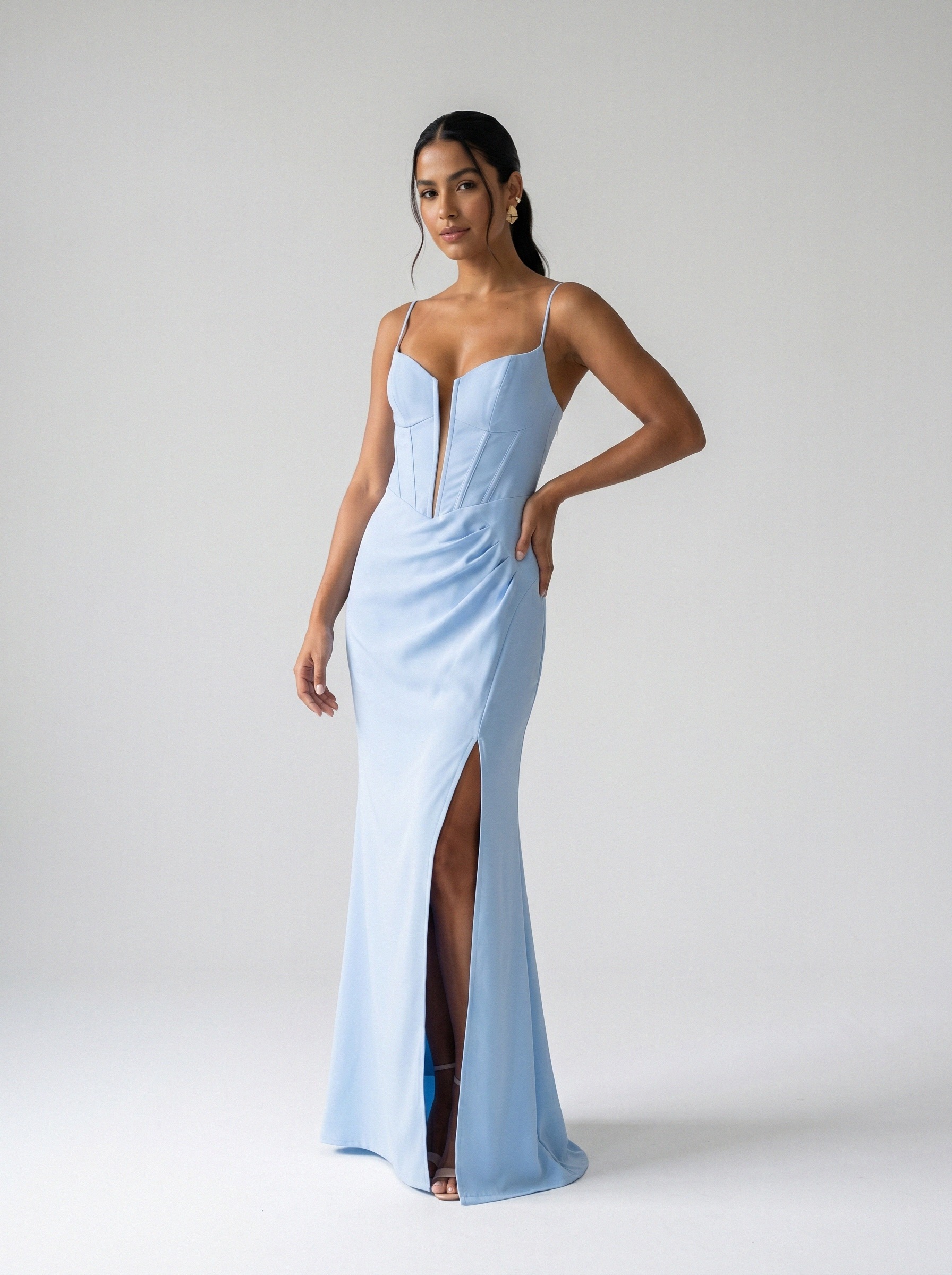 Vestido de festa azul claro · MD-M-006 da Koisa Linda