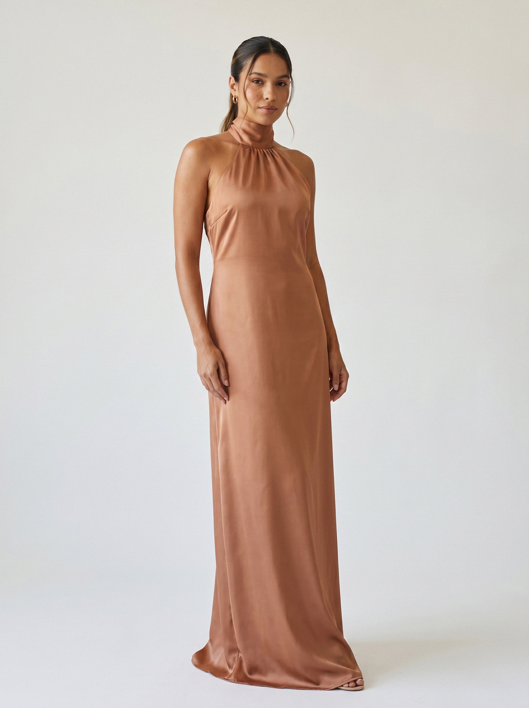 Vestido de festa marrom · MD-M-008 da Koisa Linda
