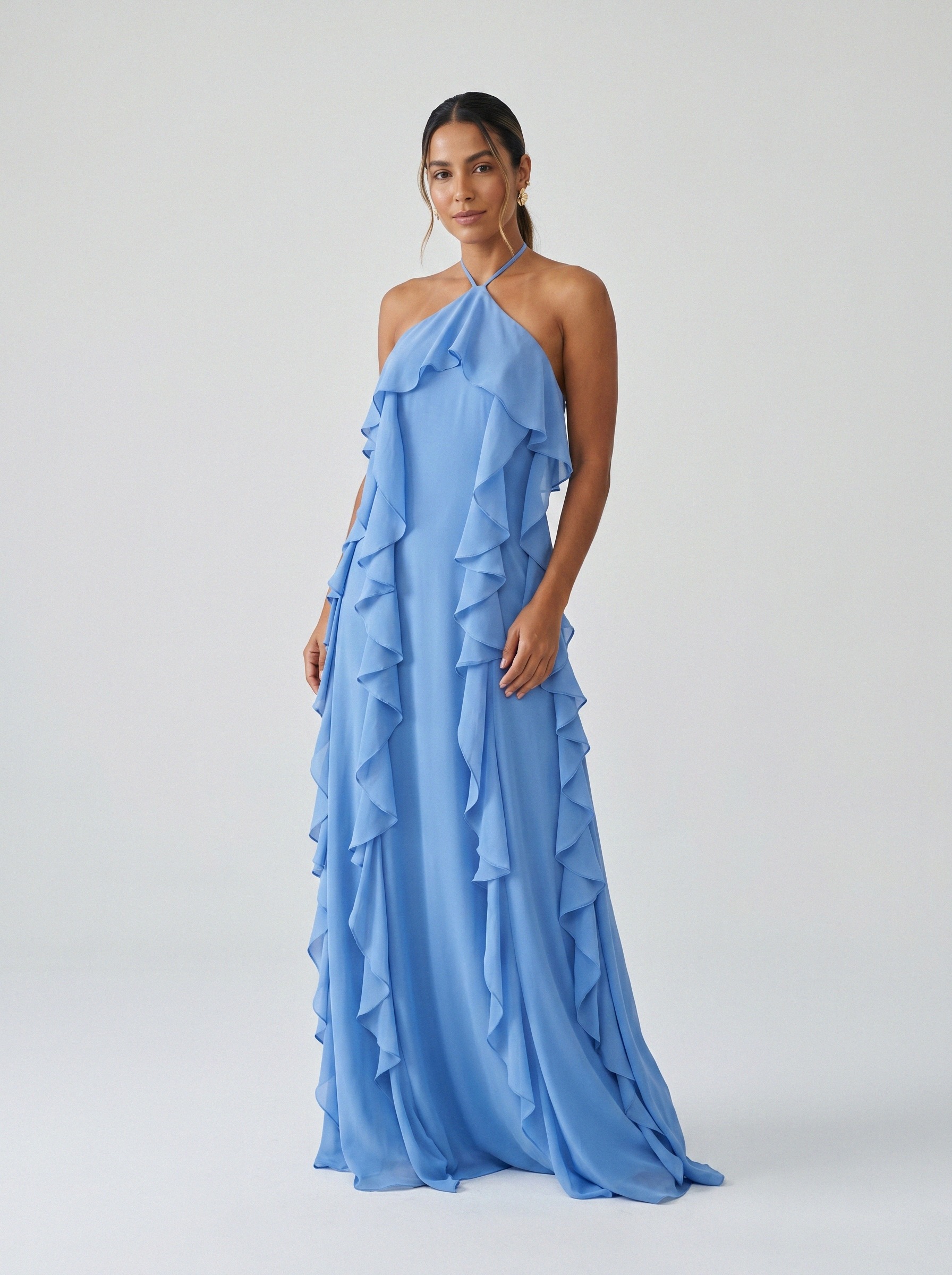 Vestido de festa azul claro · MD-M-016 da Koisa Linda