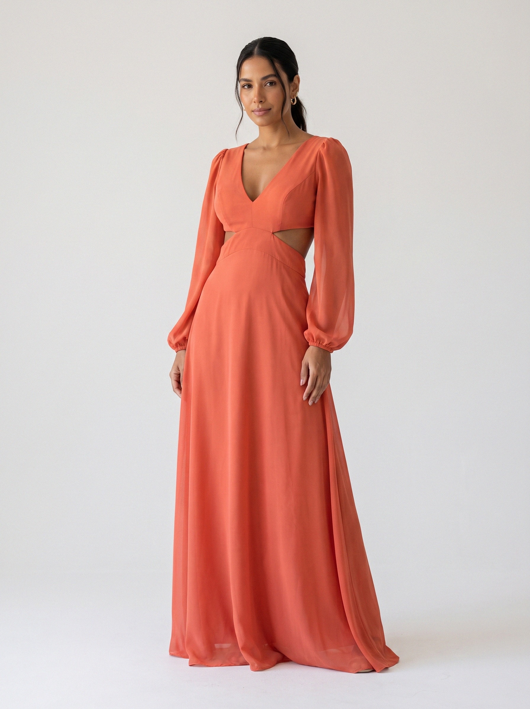 Vestido de festa laranja · MD-M-019 da Koisa Linda