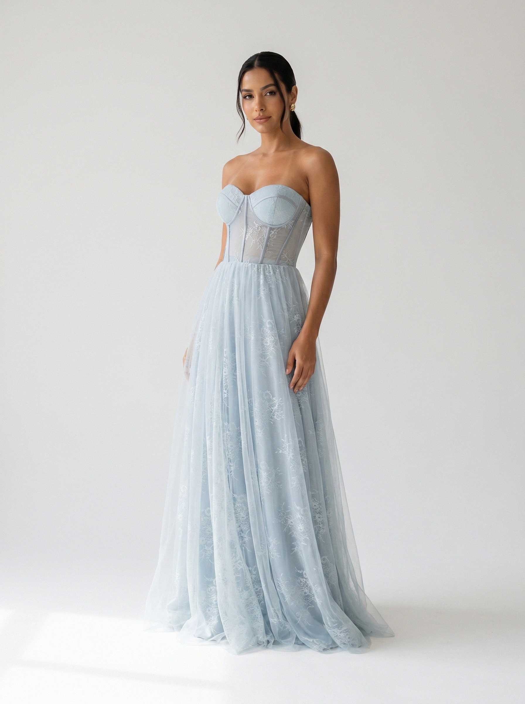 Vestido de festa azul claro · MD-M-020 da Koisa Linda