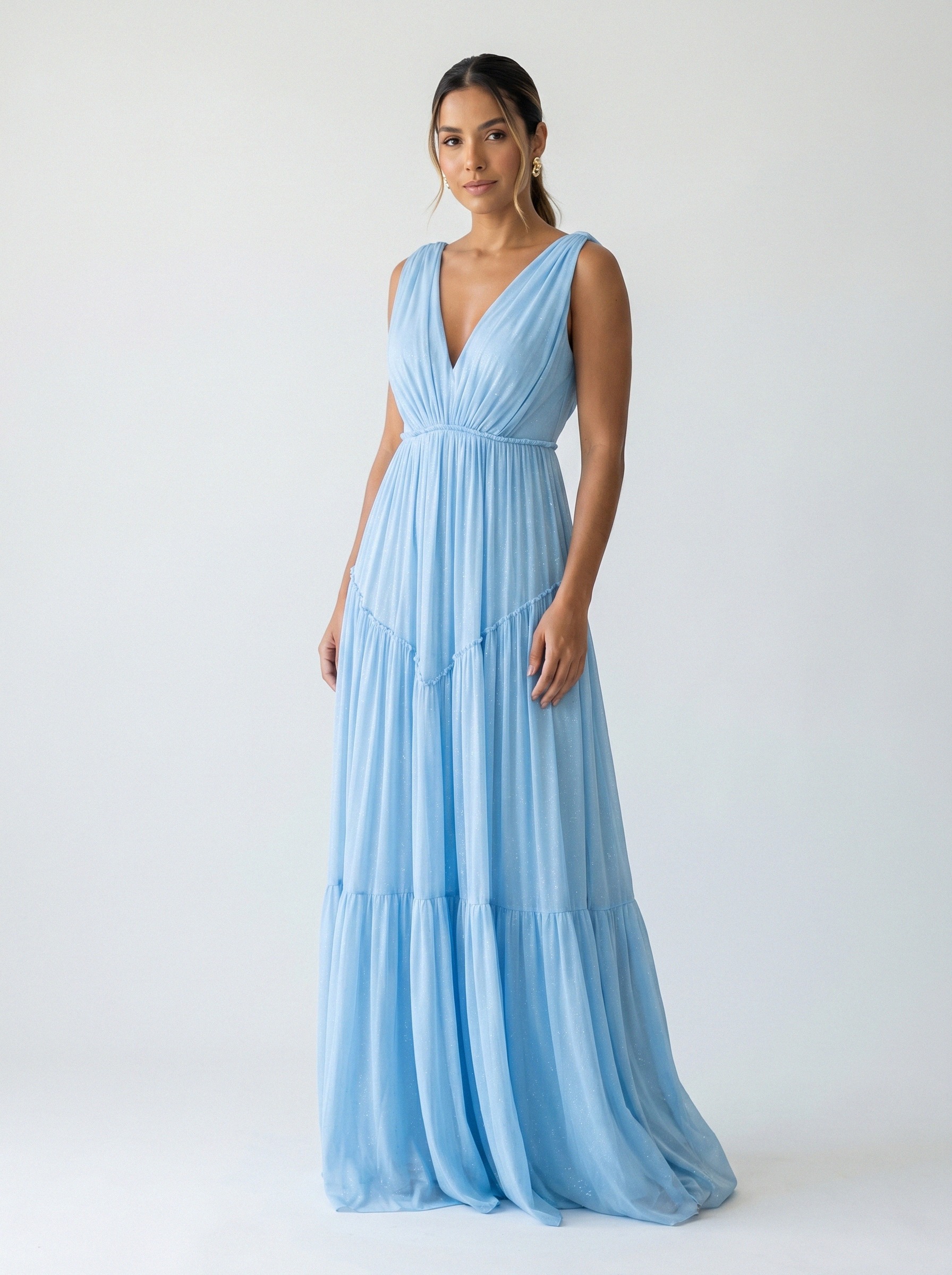 Vestido de festa azul claro · MD-M-021 da Koisa Linda