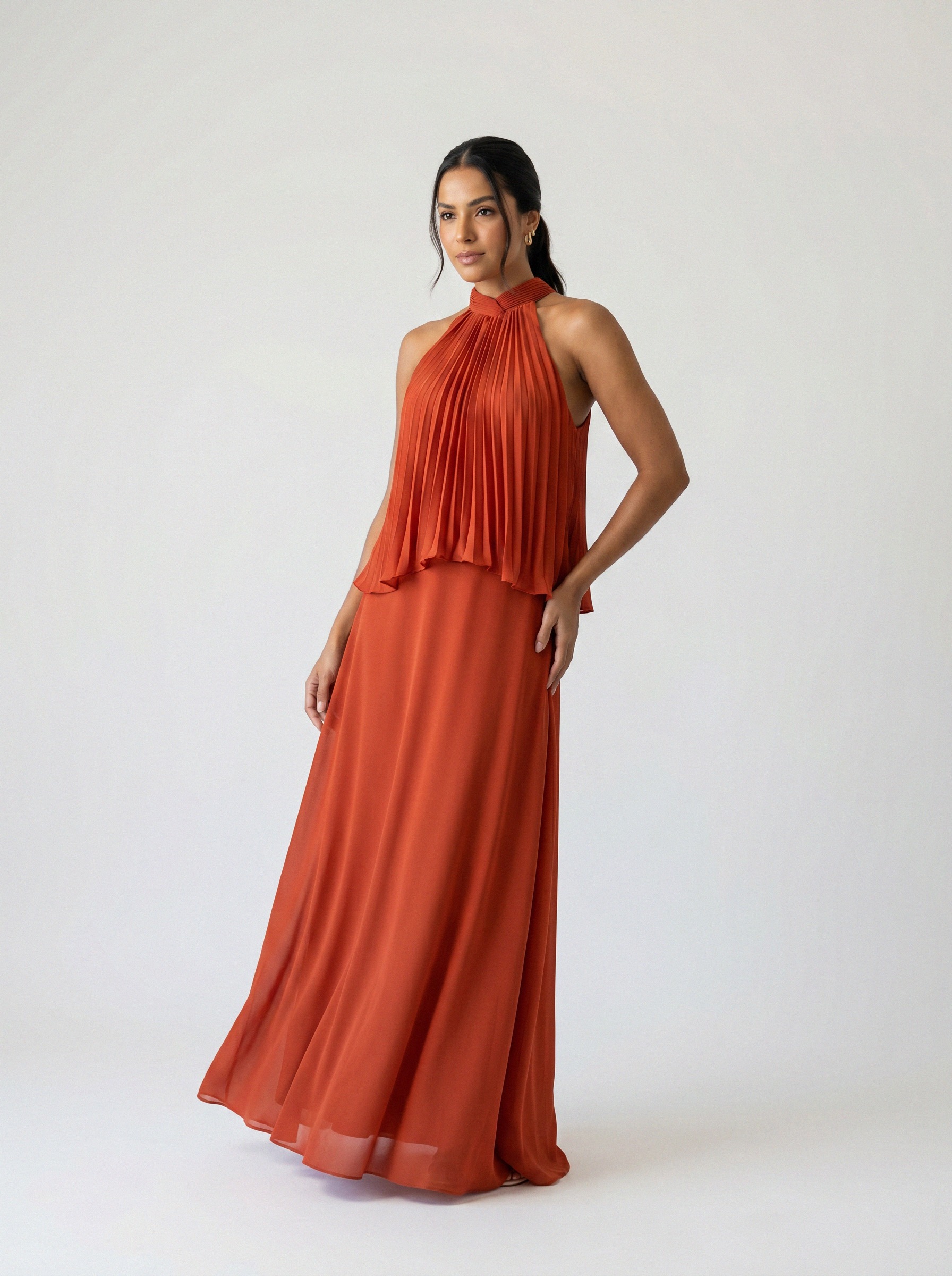 Vestido de festa laranja · MD-M-045 da Koisa Linda