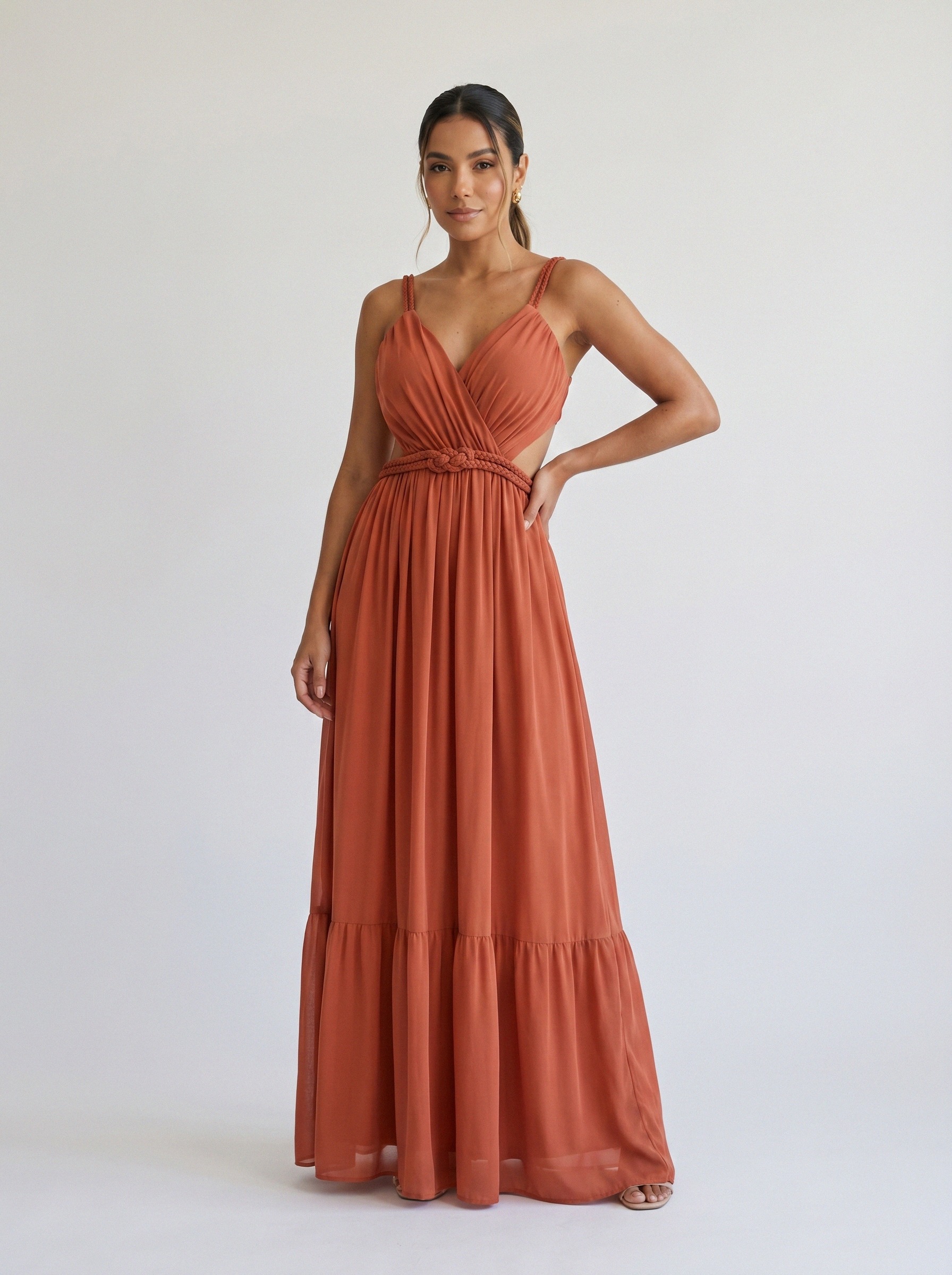 Vestido de festa laranja · MD-M-048 da Koisa Linda