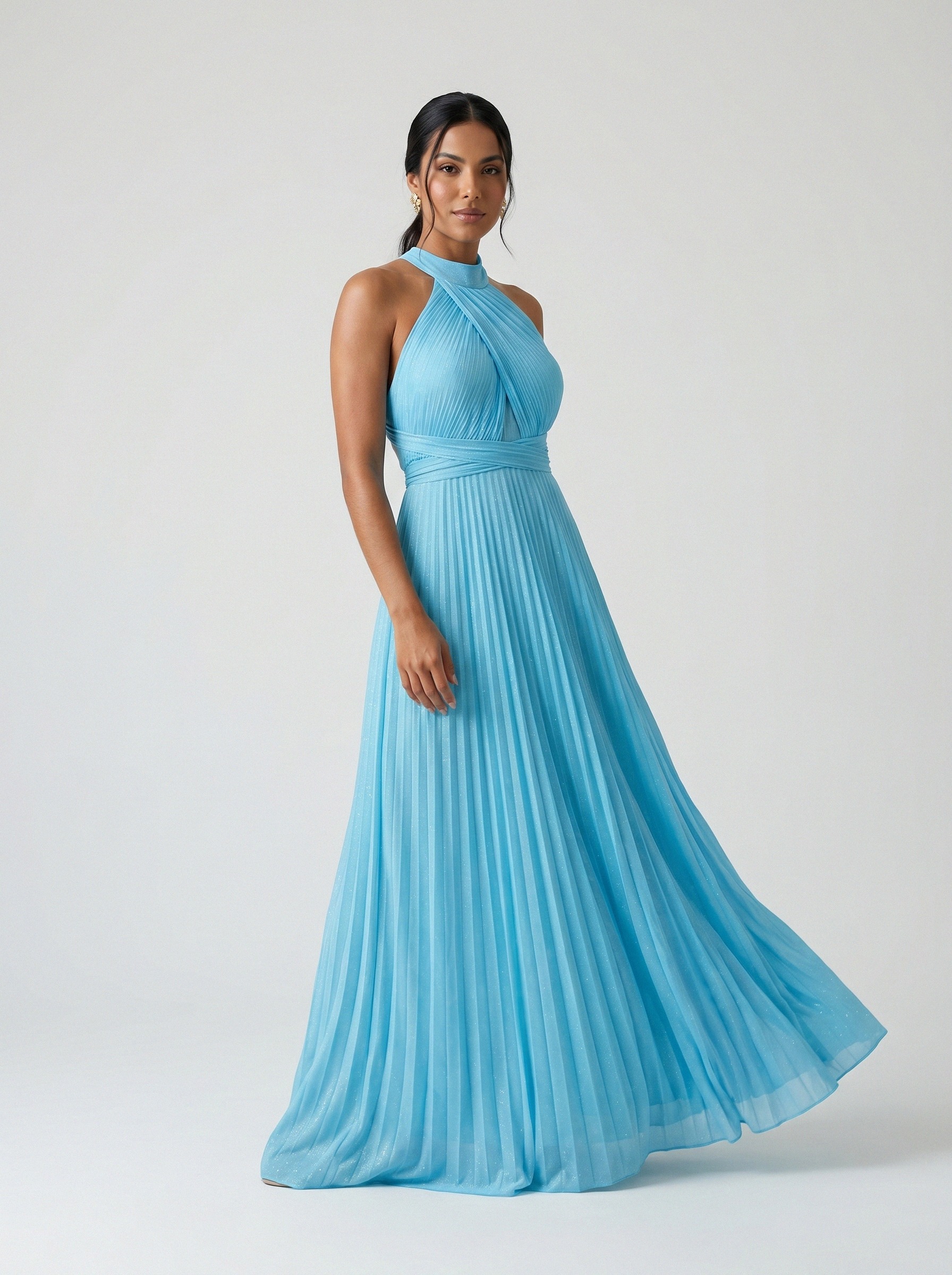 Vestido de festa azul claro · MD-M-049 da Koisa Linda