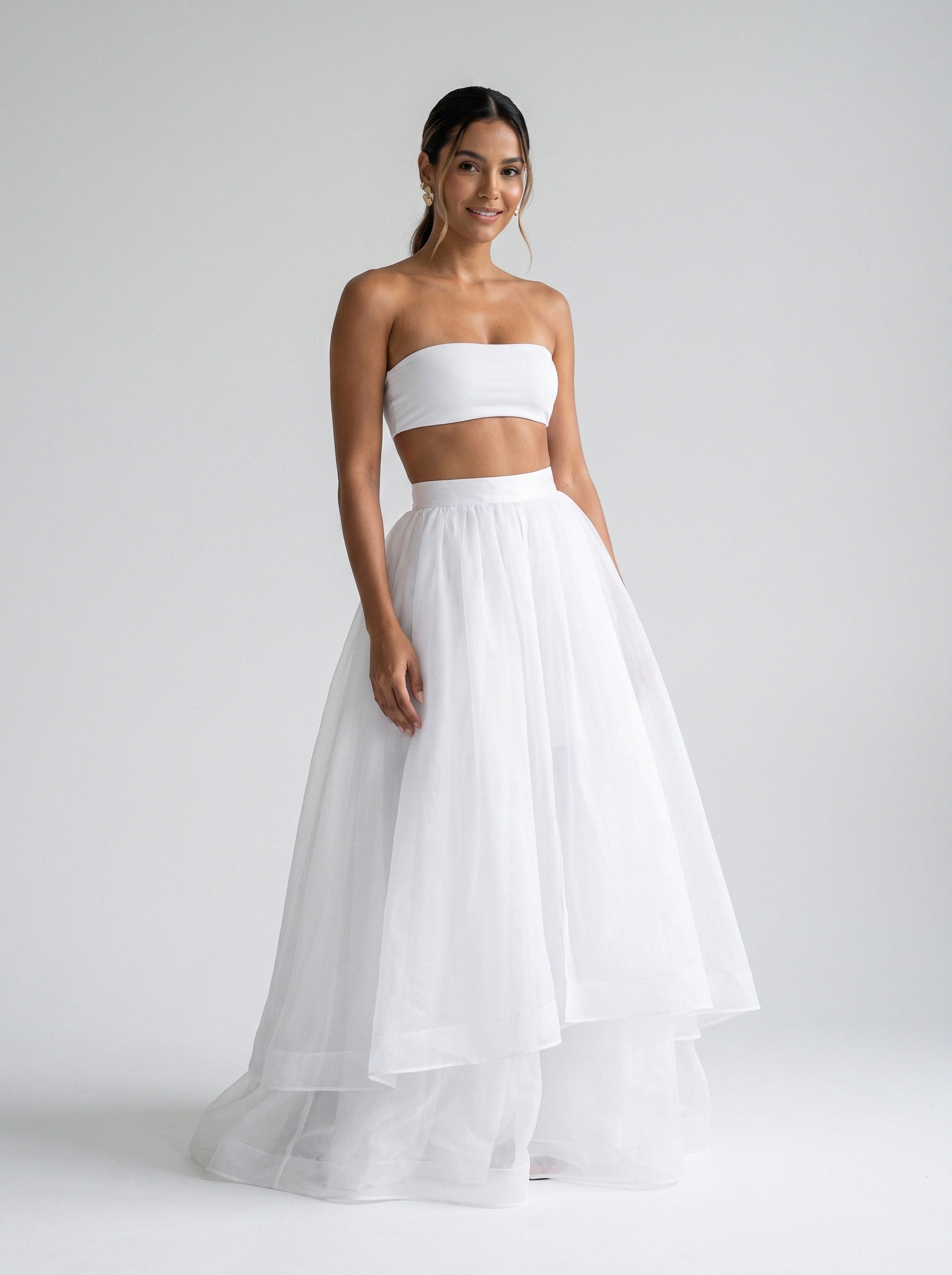 Vestido de noiva princesa de tule tomara que caia da Koisa Linda