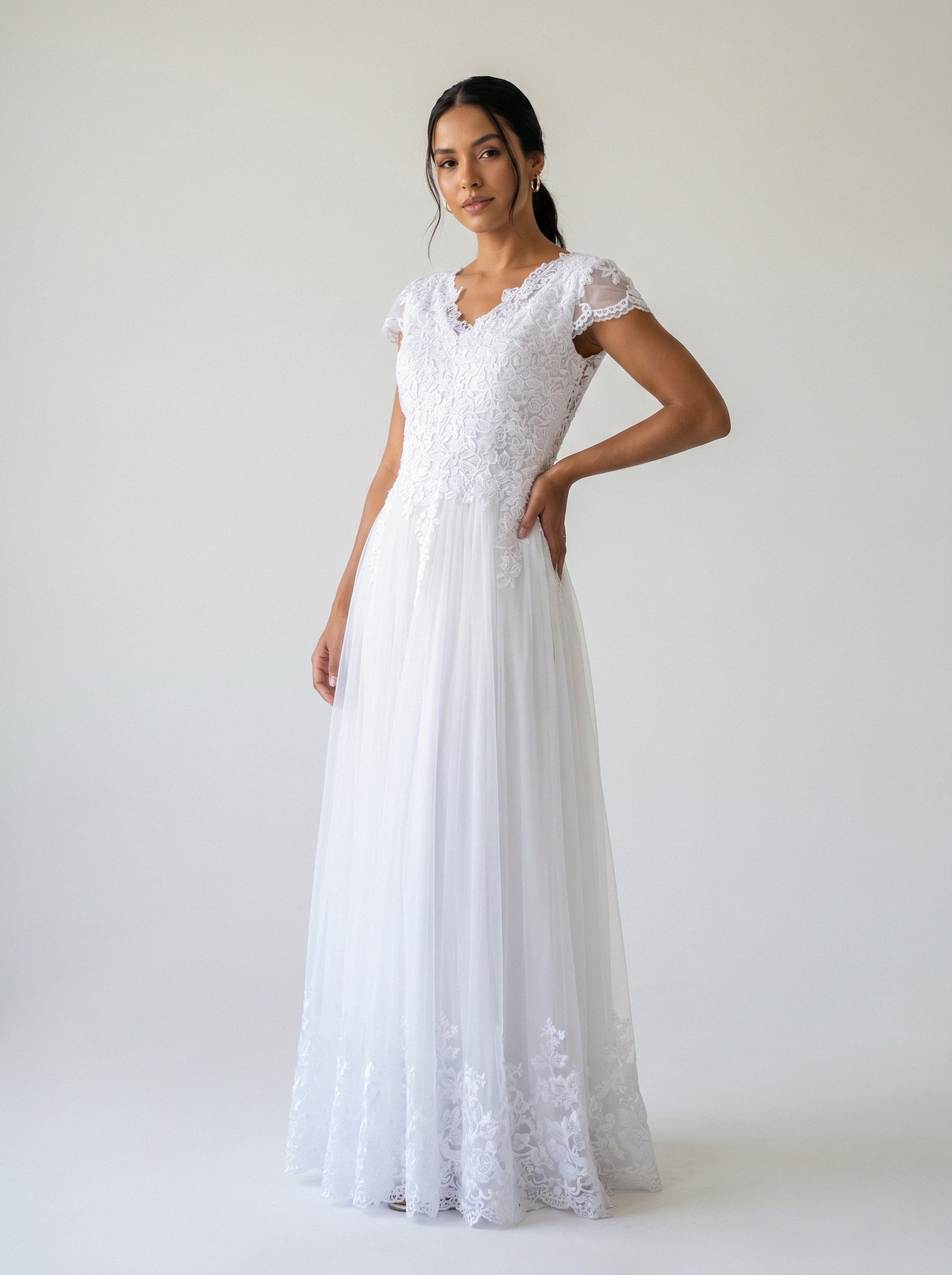 Vestido de noiva com manga NV-GG-004