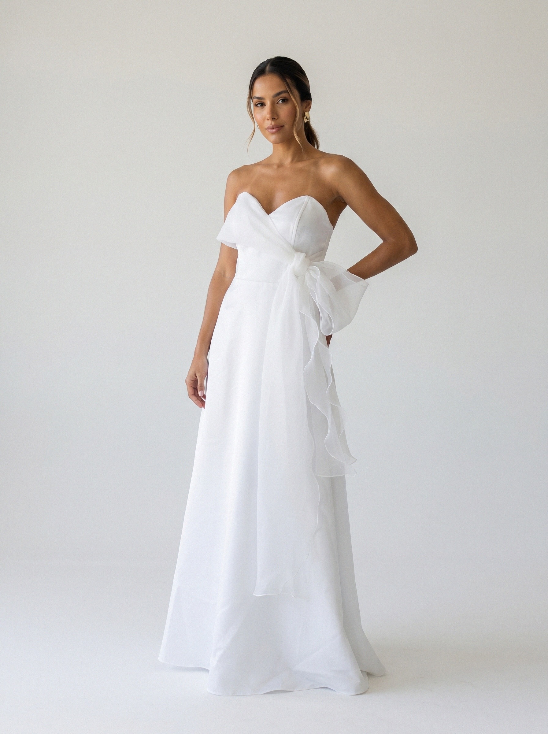 Vestido de noiva corte A decote coração da Koisa Linda