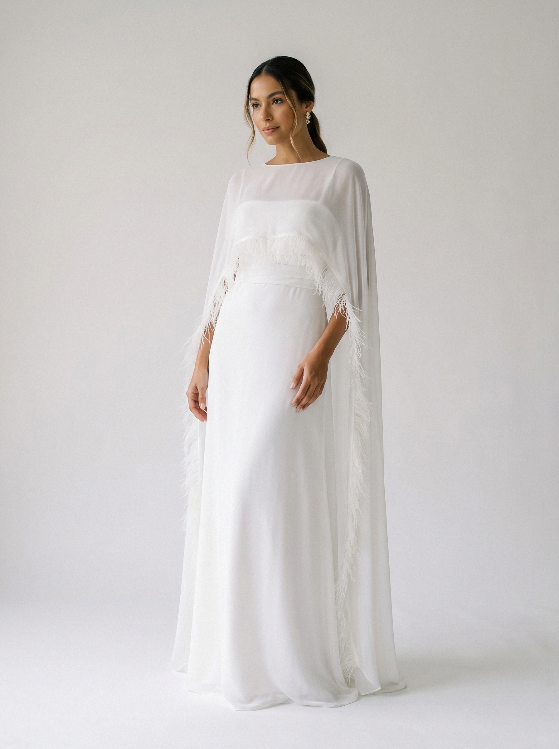 Vestido de noiva reto capa tomara que caia da Koisa Linda